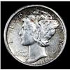Image 2 : 1920-d Mercury Dime 10c Grades Select AU
