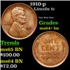 Image 1 : 1910-p Lincoln Cent 1c Grades Choice+ Unc BN