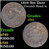 Image 1 : 1819 Sm Date Coronet Head Large Cent 1c Grades vf+