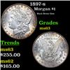 Image 1 : 1897-s Morgan Dollar $1 Grades Select Unc