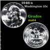 Image 1 : 1946-s Washington Quarter 25c Grades Choice Unc