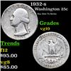 Image 1 : 1932-s Washington Quarter 25c Grades vg+