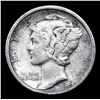 Image 2 : 1918-d Mercury Dime 10c Grades xf+