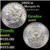 Image 1 : 1892-o Morgan Dollar $1 Grades Select Unc