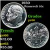 Image 1 : Proof 1950 Roosevelt Dime 10c Grades GEM+ Proof
