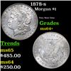 Image 1 : 1878-s Morgan Dollar $1 Grades Choice+ Unc