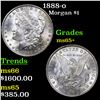 Image 1 : 1888-o Morgan Dollar $1 Grades GEM+ Unc