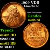 Image 1 : 1909 VDB Lincoln Cent 1c Grades GEM Unc RD