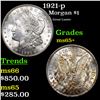 Image 1 : 1921-p Morgan Dollar $1 Grades GEM+ Unc