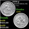 Image 1 : 1856-p Seated Liberty Quarter 25c Grades Select AU