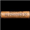 Image 4 : Mixed small cents 1c orig shotgun roll, 1920-s  Wheat Cent, 1893 Indian Cent other end, brinks Wrapp