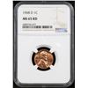 Image 2 : NGC 1968-d Lincoln Cent 1c Graded ms65 rd By NGC
