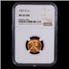 Image 2 : NGC 1957-d Lincoln Cent 1c Graded ms65 rd By NGC