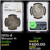 Image 1 : NGC 1921-d Morgan Dollar 1 Graded ms63 By NGC