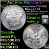 Image 1 : 1904-p Morgan Dollar Near TOP POP! $1 Graded ms64+ pl By SEGS