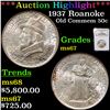 Image 1 : ***Auction Highlight*** NGC 1937 Roanoke Old Commem Half Dollar 50c Graded ms67 By NGC (fc)