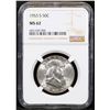 Image 2 : NGC 1953-s Franklin Half Dollar 50c Graded ms62 By NGC