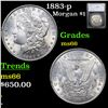Image 1 : 1883-p Morgan Dollar $1 Graded ms66 By SEGS
