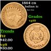 Image 1 : 1864 cn Indian Cent 1c Grades vg+
