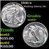 Image 1 : 1941-s Walking Liberty Half Dollar 50c Grades Select Unc