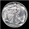Image 2 : 1941-s Walking Liberty Half Dollar 50c Grades Select Unc