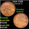 Image 1 : 1909 VDB Lincoln Cent 1c Grades Choice Unc BN