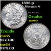 Image 1 : 1898-p Morgan Dollar $1 Grades Choice+ Unc