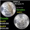 Image 1 : 1886-p Morgan Dollar $1 Grades Choice+ Unc