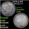 Image 1 : 1878-p 8tf Morgan Dollar $1 Grades Choice AU/BU Slider
