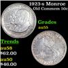 Image 1 : 1923-s Monroe Old Commem Half Dollar 50c Grades Choice AU