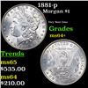 Image 1 : 1881-p Morgan Dollar $1 Grades Choice+ Unc