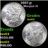 Image 1 : 1887-p Morgan Dollar $1 Grades Choice Unc