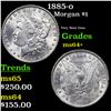 Image 1 : 1885-o Morgan Dollar $1 Grades Choice+ Unc