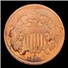 Image 2 : 1865 Two Cent Piece 2c Grades vg+