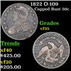 Image 1 : 1822 Capped Bust Half Dollar O-109 50c Grades vf++
