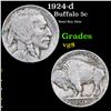 Image 1 : 1924-d Buffalo Nickel 5c Grades vg, very good