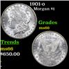 Image 1 : 1901-o Morgan Dollar $1 Grades GEM+ Unc