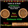 Image 1 : ***Auction Highlight*** Indian cent 1c orig roll, 1909 end S other end (fc)