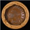 Image 2 : Mixed small cents 1c orig shotgun roll, 1919-d Wheat Cent, 1891 Indian Cent other end, brinks Wrappe