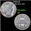 Image 1 : 1911-d Barber Dime 10c Grades g+