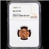 Image 2 : NGC 1968-d Lincoln Cent 1c Graded ms65 rd By NGC