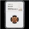 Image 2 : NGC 1969-d Lincoln Cent 1c Graded ms65 rd By NGC