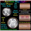 Image 1 : ***Auction Highlight*** Solid Uncirculated Peace silver dollar roll 1924 & P Ends, 20 coins (fc)