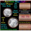 Image 1 : ***Auction Highlight*** Solid Uncirculated Peace silver dollar roll 1925 & P Ends, 20 coins (fc)