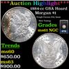 Image 1 : ***Auction Highlight*** NGC 1884-cc Morgan Dollar GSA Hoard $1 Graded ms61 By NGC (fc)