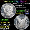 Image 1 : ***Auction Highlight*** NGC 1882-cc Morgan Dollar GSA Hoard $1 Graded ms63 pl By NGC (fc)