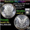 ***Auction Highlight*** 1879-s Morgan Dollar Near TOP POP! $1 Graded ms67 pl By SEGS (fc)