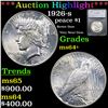 ***Auction Highlight*** 1926-s Peace Dollar $1 Graded ms64+ By SEGS (fc)