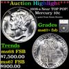 Image 1 : ***Auction Highlight*** 1938-s Mercury Dime Near TOP POP! 10c Graded ms67+ fsb By SEGS (fc)