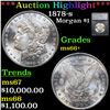 ***Auction Highlight*** 1878-s Morgan Dollar $1 Graded ms66+ By SEGS (fc)